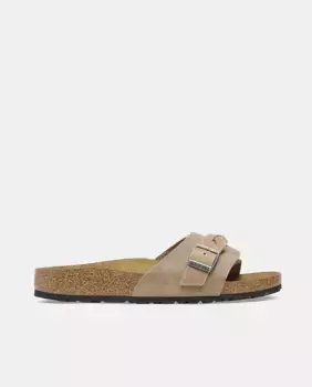 Женские сандалии Oita на плоской подошве из замши Birkenstock, цвет Topo