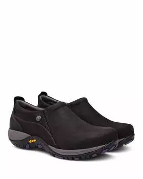 Женские сандалии Patti Slip On Clog из черного нубука dansko