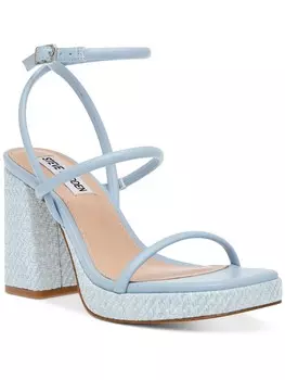 Женские сандалии Pennie из искусственной кожи на платформе с открытой пяткой Steve Madden, цвет Light Blue