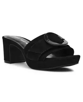 Женские сандалии Pepper на платформе с квадратным каблуком и пряжкой Anne Klein, черный