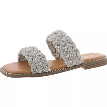 Женские сандалии Piaaa с квадратным носком и толстым ремешком Madden Girl, серебряный/мультиколор