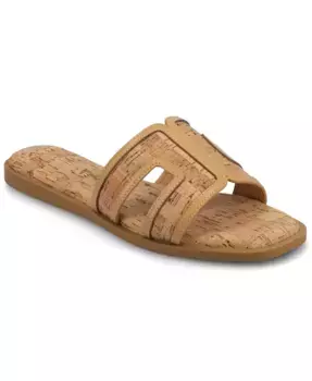 Женские сандалии Primah Slide на плоской подошве Journee Collection, коричневый/бежевый