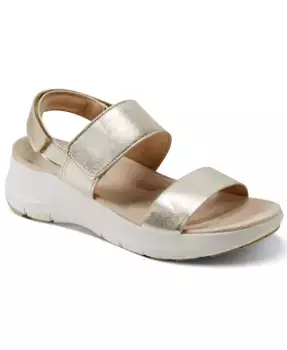 Женские сандалии Qwera на платформе с открытым носком и ремешками Rockport, золотой