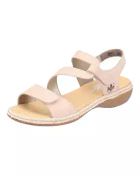 Женские сандалии Regina с регулируемым ремешком бежевого цвета RIEKER