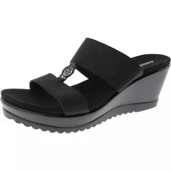Женские сандалии Rikki на текстурированной платформе Anne Klein, черный