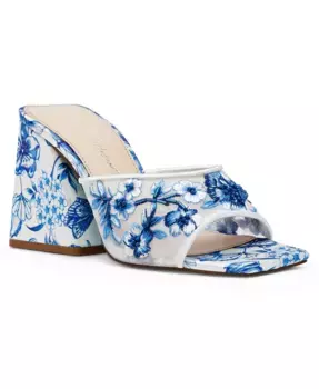 Женские сандалии Roo с вышивкой на липучке Betsey Johnson, синий