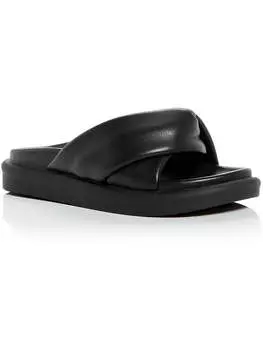 Женские сандалии Ryle из искусственной кожи Slip On Slide Aqua, черный/черный