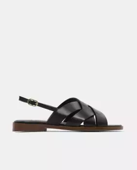 Женские сандалии с кожаными ремешками Nylo Lottusse, черный