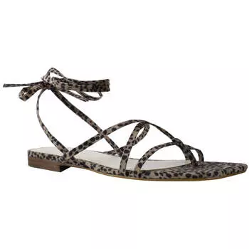 Женские сандалии с квадратным носком и ремешками с принтом гепарда Marc Fisher, темно-коричневый