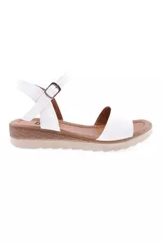 Женские сандалии с ремешком на щиколотке DGN, белый