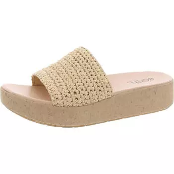 Женские сандалии Sachan Slip On Open Toe Slide Earth, цвет light natural
