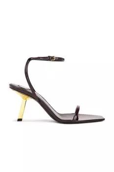 Женские сандалии Saint Laurent, цвет Marron Glace