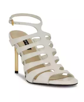 Женские сандалии Saleen Caged Stiletto Nine West, белый