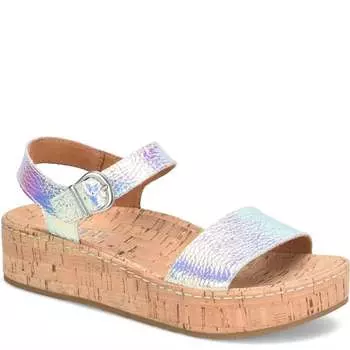 Женские сандалии-сари серебристого цвета Born, серебряный