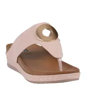 Женские сандалии Seli на танкетке с ремешком между пальцев GC Shoes, розовый