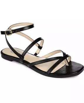 Женские сандалии Serissa Strappy Flat Journee Collection, черный