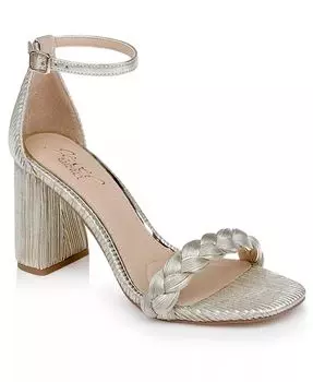 Женские сандалии Shea с круглым носком Jewel Badgley Mischka, коричневый/бежевый