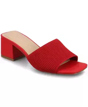 Женские сандалии Shilin Slip On Knit Dress Journee Collection, красный