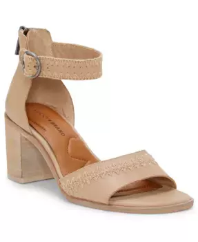 Женские сандалии Shivona Whipstitch на квадратном каблуке Lucky Brand, коричневый/бежевый