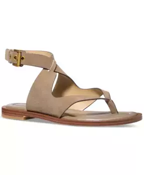 Женские сандалии-шлепанцы Irene Flat Thong Michael Kors, коричневый/бежевый