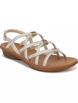 Женские сандалии Sierra из искусственной кожи с ремешком на щиколотке Naturalizer, цвет gold metallic