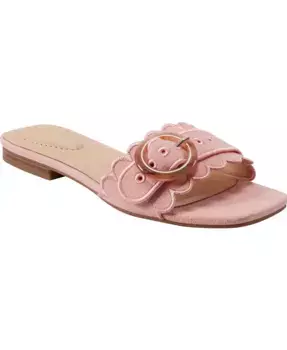 Женские сандалии Silla с фигурной пряжкой и плоской подошвой Bandolino, розовый