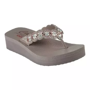 Женские сандалии Skechers Cali Vinyasa Happy Spring на танкетке с ремешками, цвет Taupe