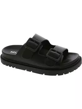 Женские сандалии-слайды Gen из искусственной кожи с пряжкой Mia, цвет black tumbled