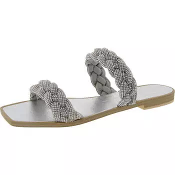 Женские сандалии-слайды INDY RHINESTONE из искусственной кожи со стразами Dolce Vita, цвет silver rhinestone