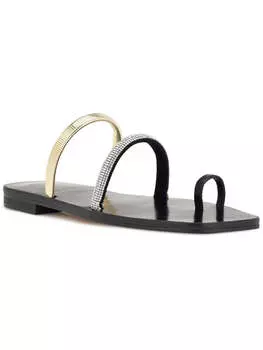 Женские сандалии-слайды Mavis 5 с отделкой из искусственного меха Nine West, черный