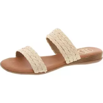 Женские сандалии-слайды Narice с двойными ремешками Andr Assous, цвет narice raffia