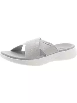 Женские сандалии-слайды On-The-Go 600 Enchanted с металлическим эффектом Skechers, серый