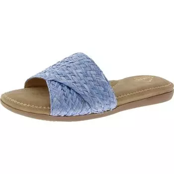 Женские сандалии-слайды с открытым носком Cliffs by White Mountain, цвет blue/raffia