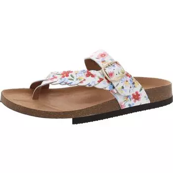 Женские сандалии-слайды с пряжкой и петлей для большого пальца White Mountain, цвет white/multi/leather