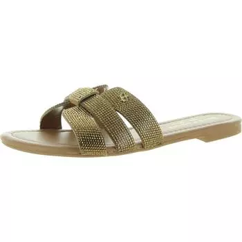 Женские сандалии-слайды Zimie с отделкой из искусственного меха Juicy Couture, цвет cognac/bronze