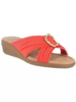 Женские сандалии Slip On с открытой спиной на плоской платформе Impo, цвет hot coral