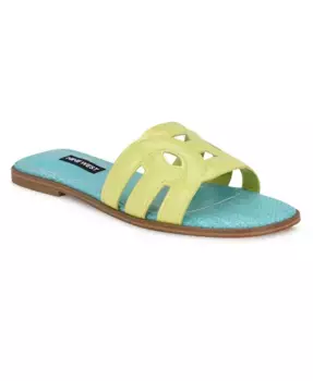 Женские сандалии-слипоны Geena с вырезами Nine West, желтый