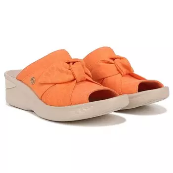 Женские сандалии Smile на средней/широкой танкетке Bzees, оранжевый