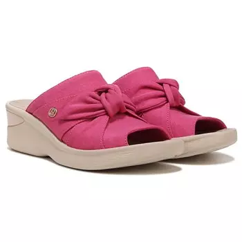 Женские сандалии Smile на средней/широкой танкетке Bzees, розовый