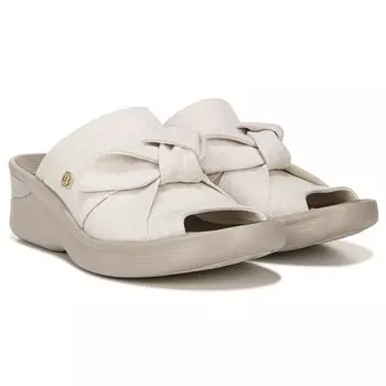 Женские сандалии Smile на средней/широкой танкетке Bzees, бежевый