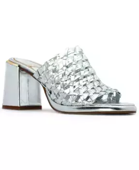 Женские сандалии Solara с круглым носком Kenneth Cole New York, серебряный