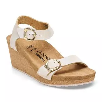 Женские сандалии Soley из нубука цвета серебристый металлик Birkenstock, цвет metallic silver