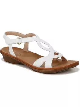 Женские сандалии Solo из искусственной кожи с ремешком на щиколотке Naturalizer, цвет white smooth