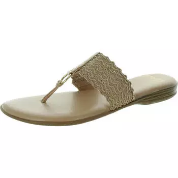 Женские сандалии Sonal из искусственной кожи с Т-образным ремешком Jones New York, цвет natural