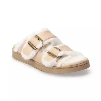 Женские сандалии Sonoma Goods For Life Norna с двумя ремешками из искусственного меха, цвет Tan