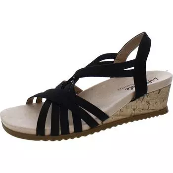 Женские сандалии Stellar на пробковой танкетке с ремешками LifeStride, цвет black micron