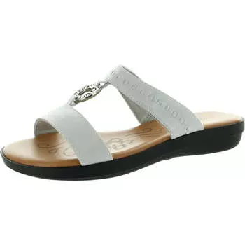 Женские сандалии Talia с мягкой стелькой Slip On Slide Easy Street, серебряный