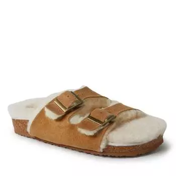 Женские сандалии Tamworth Cork Molded Footbed Double Band Slide Dearfoams, цвет chestnut