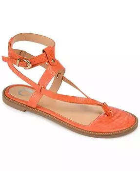 Женские сандалии Tangie Ankle Strap Flat Sandals Journee Collection, оранжевый