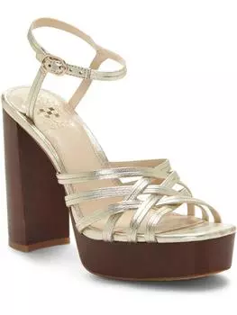 Женские сандалии VC Larriss с металлическими ремешками на платформе Vince Camuto, цвет gold dubai